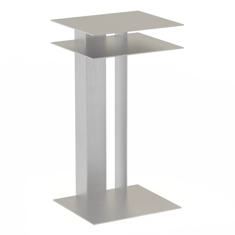 Odkladací stolík RAWW, prírodný hliník