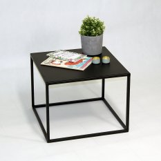Konferenčný stolík Lotta / čierny s jemnou štruktúrou