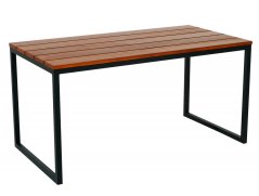 Zahradní stůl Bergamo s masivním dřevem a ocelovou konstrukcí