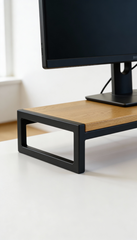 Podstavec pod monitor Frame s masivní dubovou deskou