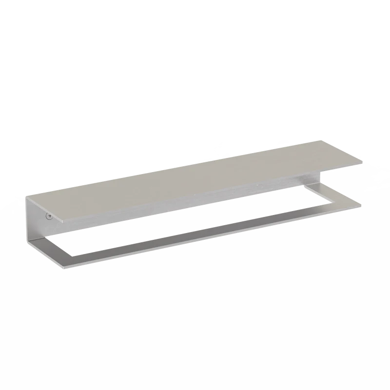 Nástěnný držák ručníků s policí RAWW, přírodní hliník