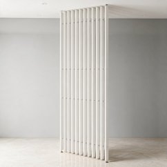 Nastavitelná lamelová příčka MODULO, kompletní sada, výška a šířka dle výběru, bílý mat