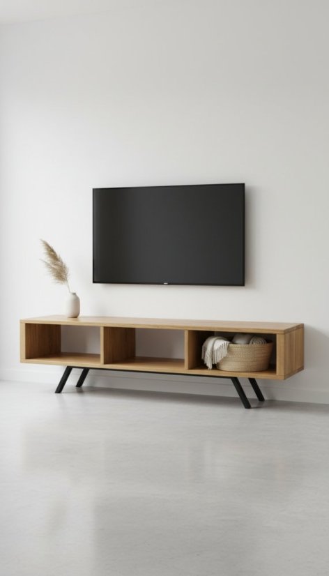 TV stolek Alfa z dubového masivu