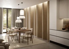 Obkladový panel PUZZLE pro zakřivené stěny, 4,6 x 275 cm, Dub Natura