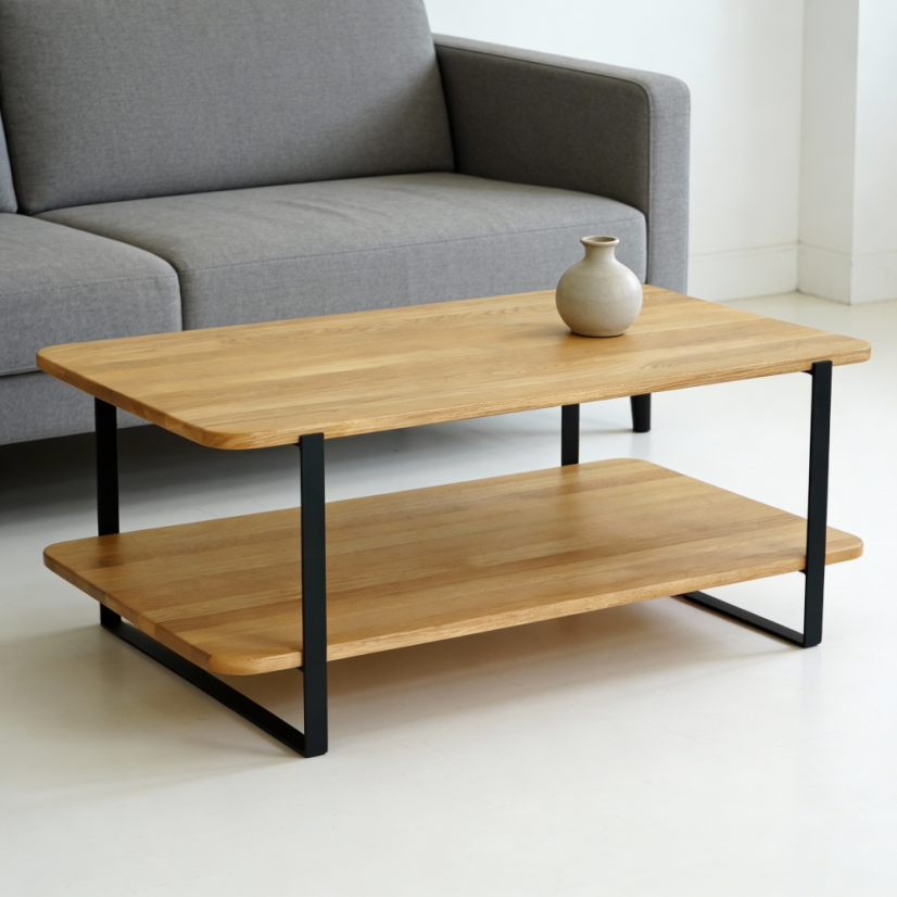 Konferenční stolek Bote s masivními dubovými deskami