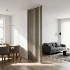 Nastavitelná lamelová příčka MODULO, kompletní sada, výška a šířka dle výběru, pískově béžová