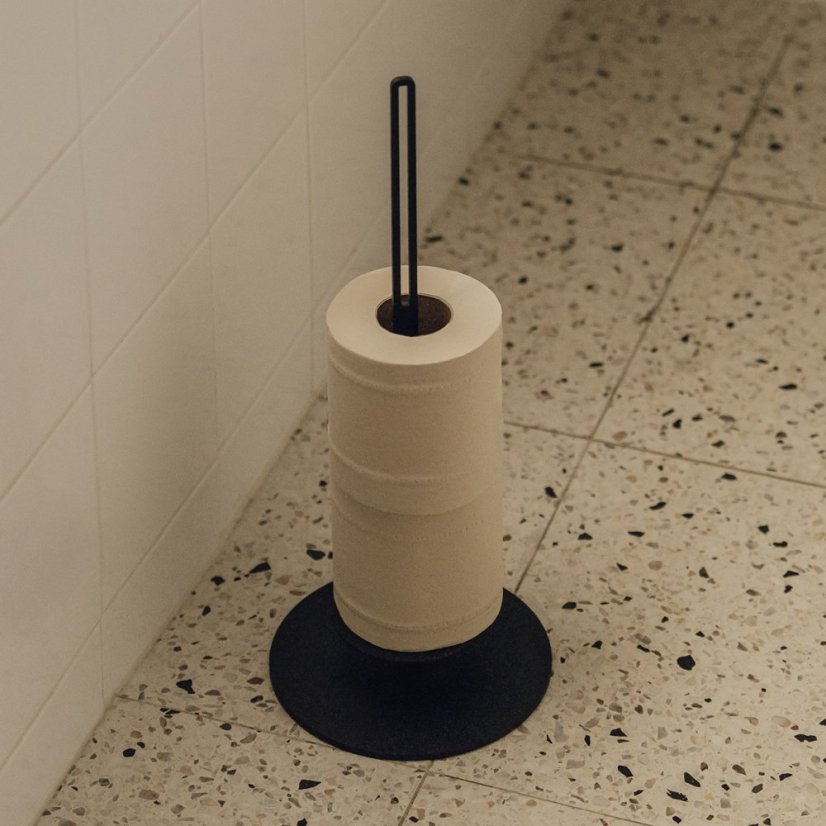 Kovový držiak na kuchynské role Essen - Farba: Čierna