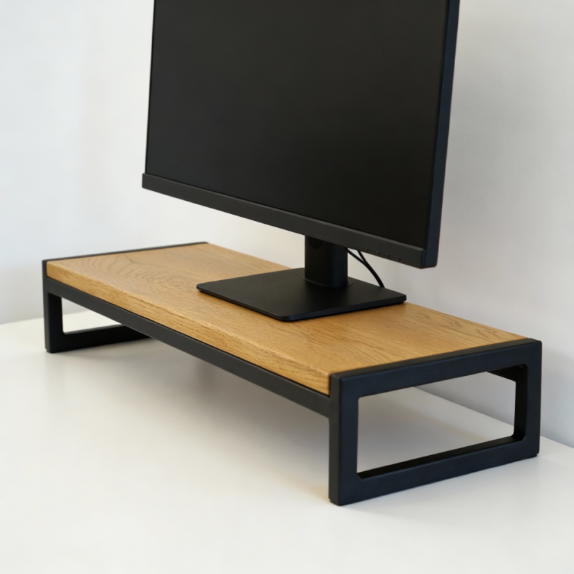 Podstavec pod monitor Frame s masívnou dubovou doskou