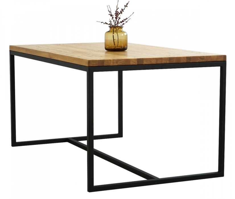 Jídelní stůl s masivní dubovou deskou Ela - Rozměry stolové desky: 1900 x 900 mm