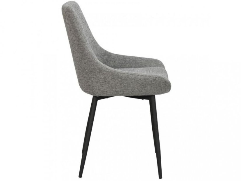 Světle šedá látková jídelní židle ROWICO SIERRA