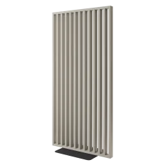 Samostatně stojící lamelová dělící stěna se základnou, kompletní sada, pískově béžová