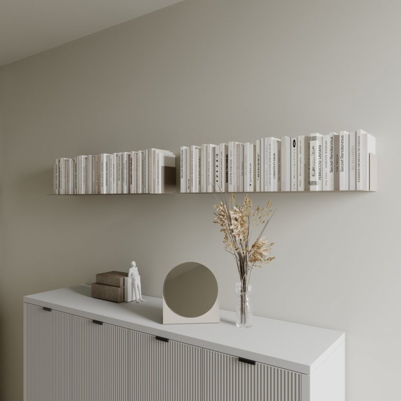 Nástenná kovová polica Firenze biela