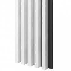 Akustický panel, podklad MDF deska, široká lamela, bílý mat, 30x275 cm