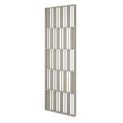 Lamelová dělící stěna Japandi, kompletní sada, výška a šířka dle výběru, pískově béžová