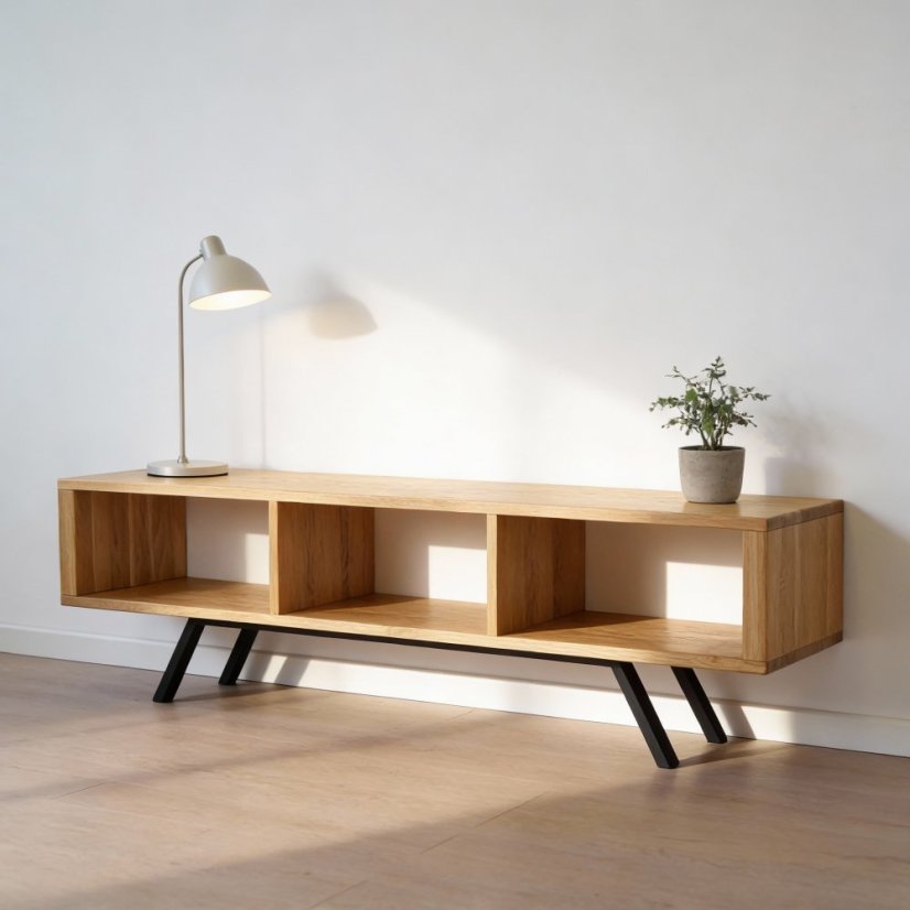 TV stolek Alfa z dubového masivu