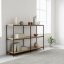 Kovový regál Trio s masívnymi dubovými doskami