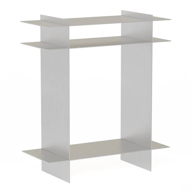 Odkladací stolík RAWW, prírodný hliník