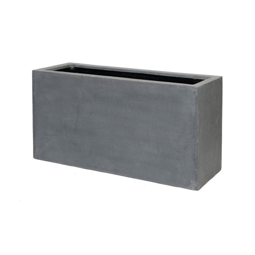 Květináč Jort šedý - Velikost květináče: S, 80 x 30 x 40 cm (d š v), 12,9 kg, 92,8 l