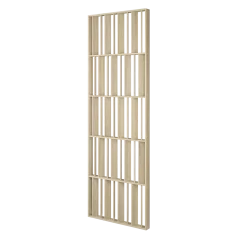 Lamelová dělící stěna Japandi, kompletní sada, výška a šířka dle výběru, Dub Sonoma