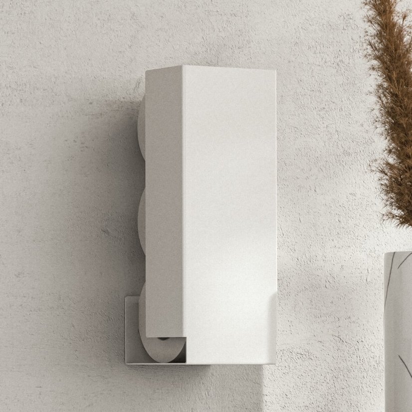 Kovový držiak na toaletný papier Amsterdam biely - Veľkosť: M