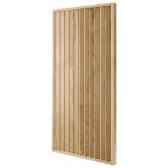 Lamelová dělící stěna s otočnými lamelami – kompletní sada, výška a šířka dle výběru, dubová dýha