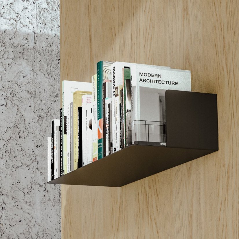 Nástenná kovová polica Firenze čierna - Veľkosť: M