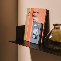 Nástenná kovová polica Firenze čierna