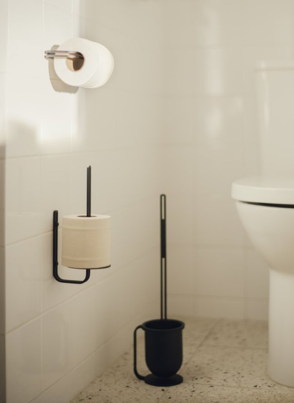 Kovový nástenný držiak na toaletný papier Sofia - Farba: Pieskovo šedá, Veľkosť: M