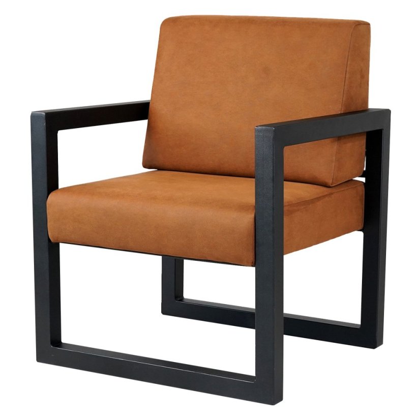 Kovové křeslo s čalouněním Buho