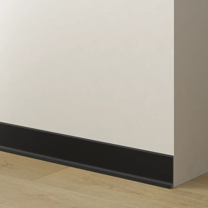 Soklová podlahová lišta, hliníková, černý mat, 2,75 m