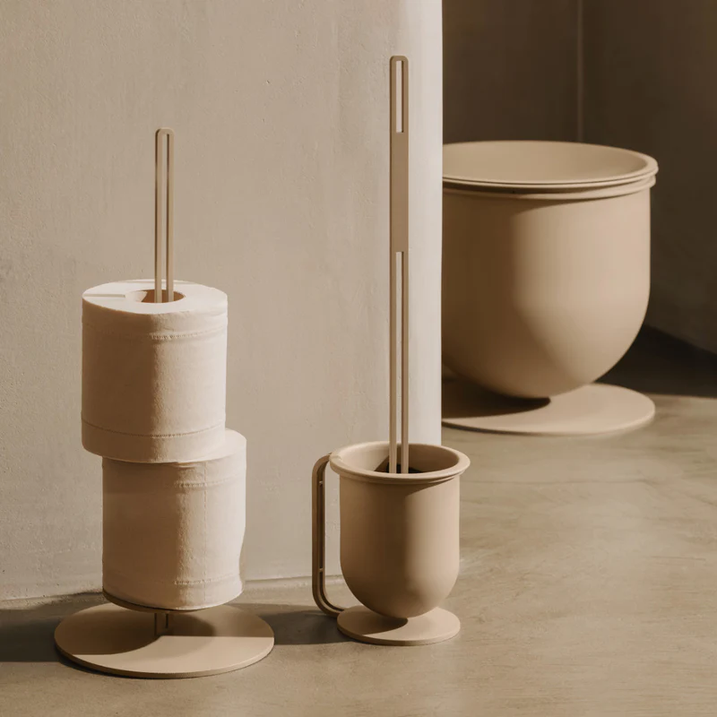 Kovový držiak so štetkou Lund - Farba: Pieskovo šedá