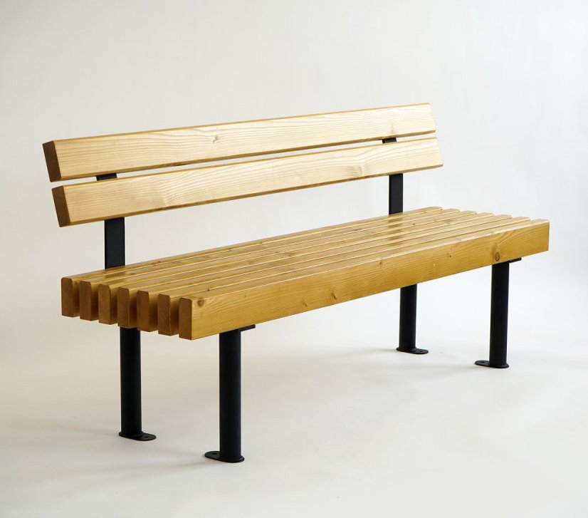 Zahradná lavica Levio - Výber lazúry dreva: prírodný odtieň