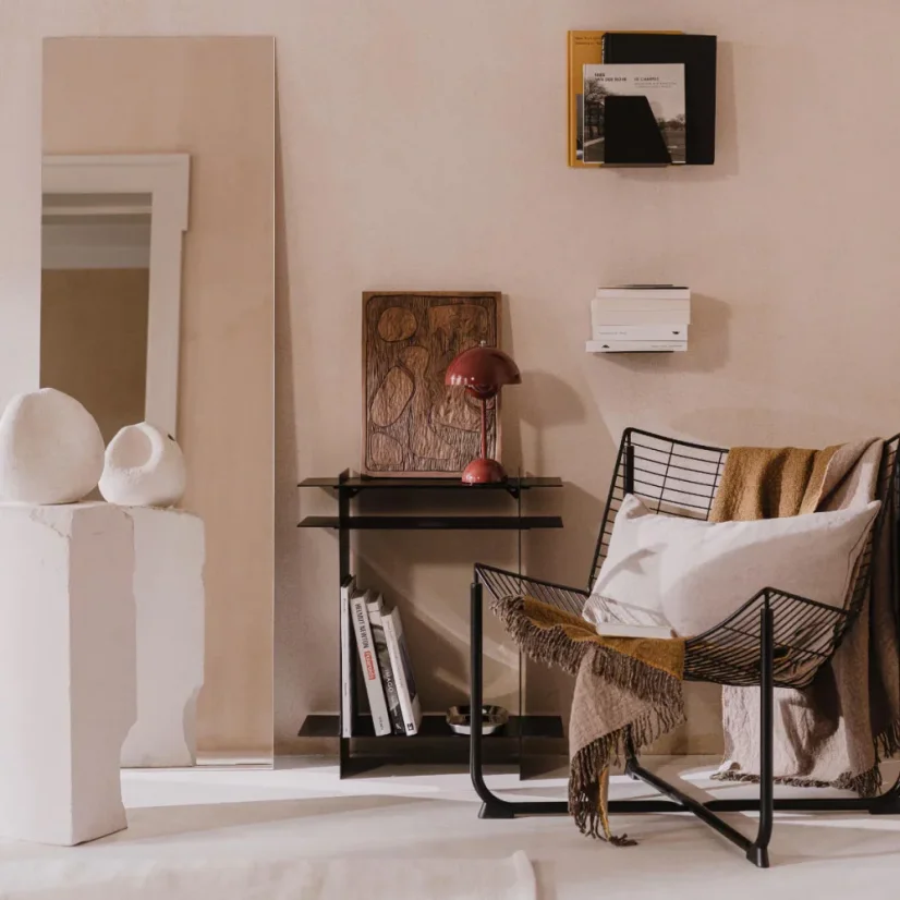 Kovový odkladací stolík Tokyo - Farba: Biela