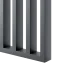 Samostatně stojící lamelová dělící stěna se základnou, kompletní sada, grafit