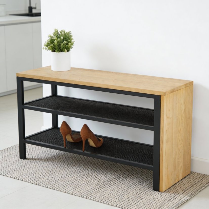 Botník Maximo s masívnou dubovou doskou