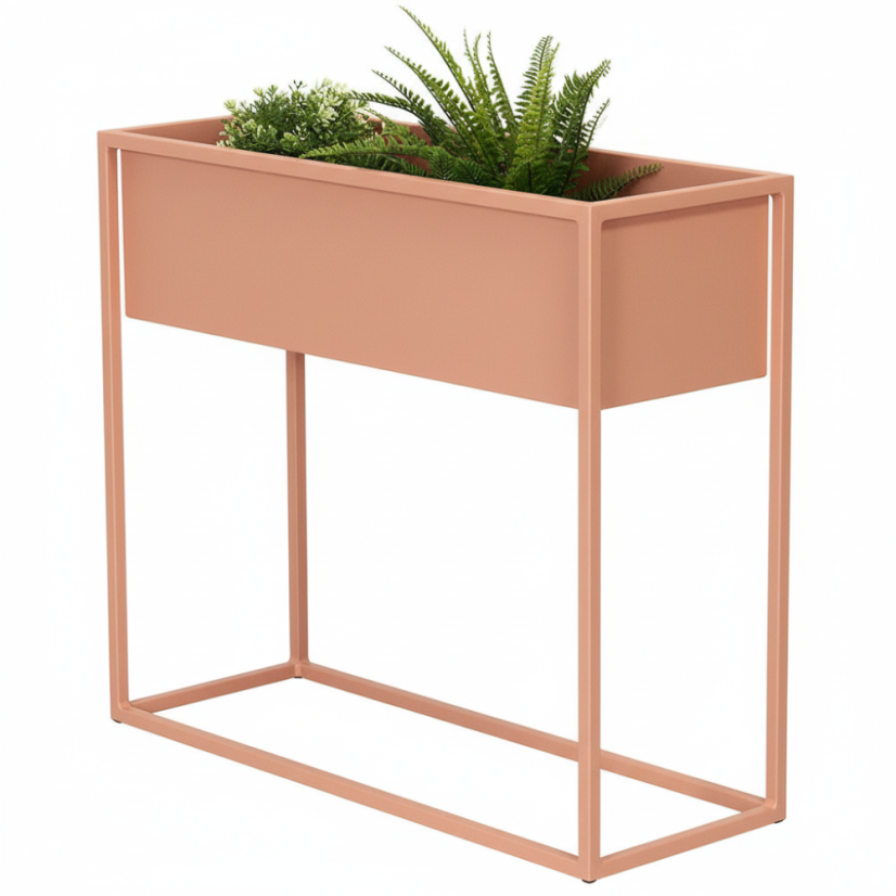Kovový květináč Jasmine - Barva: terakota RAL 3012