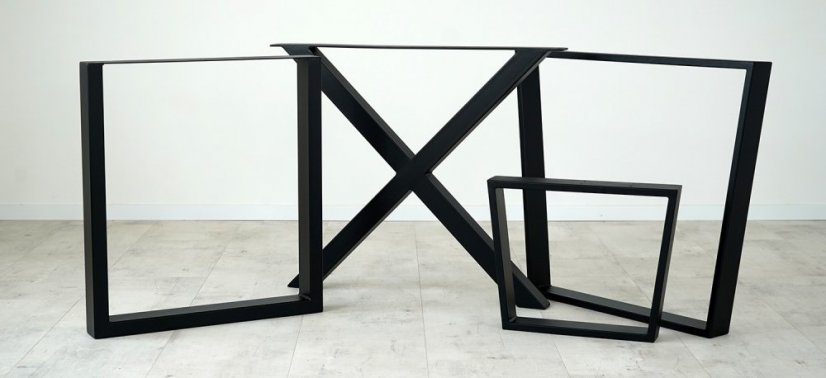 Podnožie k pracovnému stolu "V" s úzkym profilom - Pôdorysné rozmery konštrukcie: 1600 x 700