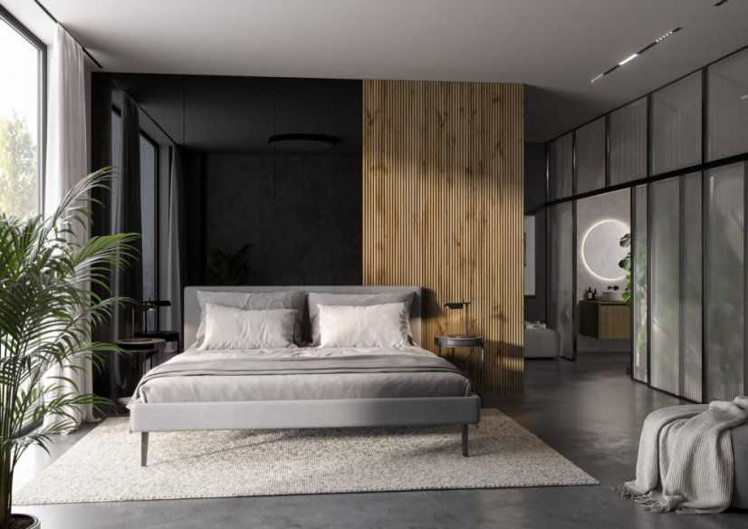 Designový panel s mikrolamelami, tvar Top, dub Wotan, 12x275 cm