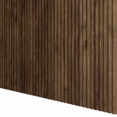 Designový panel s mikrolamelami, tvar Top, ořech, 12x275 cm