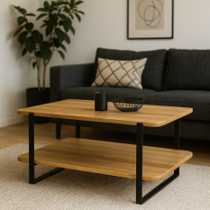 Konferenční stolek Bote s masivními dubovými deskami