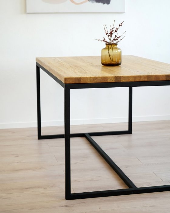 Jídelní stůl s masivní dubovou deskou Ela - Rozměry stolové desky: 1500 x 900 mm