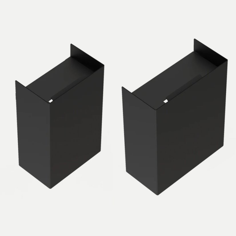 Nástenný kovový odpadkový kôš Riga čierny