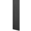 Designový panel s mikrolamelami, tvar Top, černý mat, 12x275 cm
