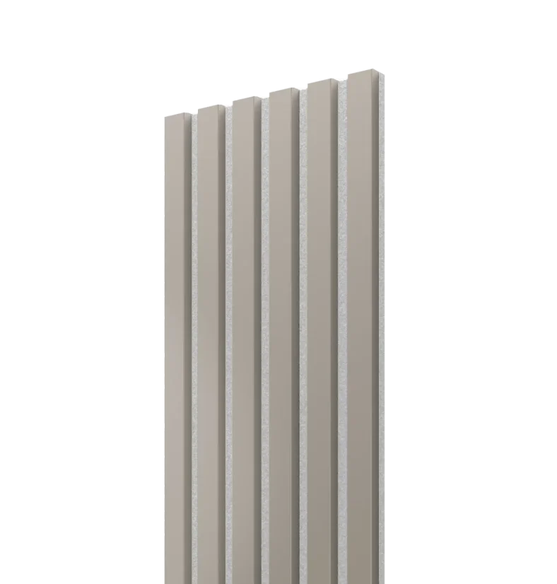 Akustický panel, Pískově béžová, šedý filc, 30x275 cm
