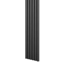 Designový panel s mikrolamelami, tvar Top, černý mat, 12x275 cm