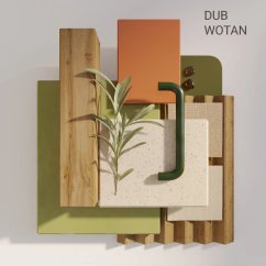 Akustický panel, podklad bílá MDF deska, úzká lamela, dub Wotan, 30x275 cm