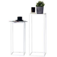 Sada odkládacích stolků Vasile / bílá