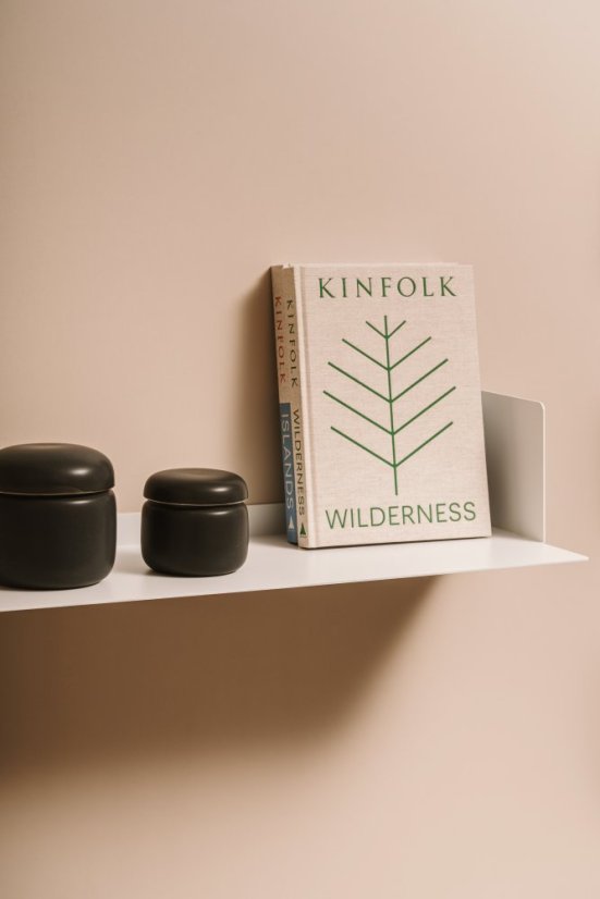 Nástenná kovová polica Firenze biela - Veľkosť: L