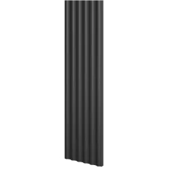 Designový panel s mikrolamelami, tvar Vik, černý mat, 12x275 cm