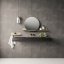 Kúpeľňové zrkadlo s kovovou policou London pieskovo šedé